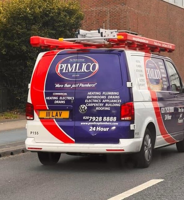 Pimlico Plumbers Number Plate 111 LAV