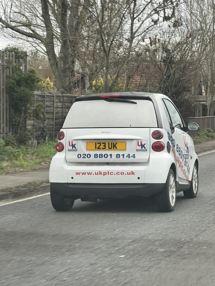 Number Plate UK Packaging PLC 123 UK