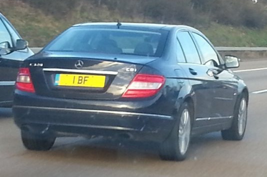 UK Number Plate 1 BF
