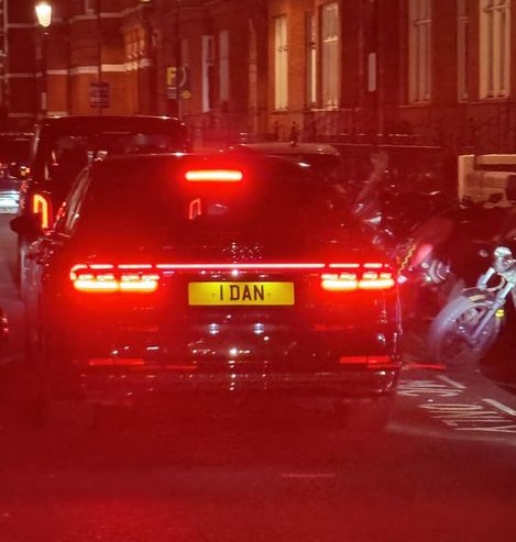 Embassy Diplomatic Flag UK Number Plate of Denmark - 1 DAN