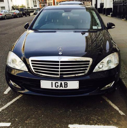 Embassy Diplomatic Flag UK Number Plate of Gabon - 1 GAB