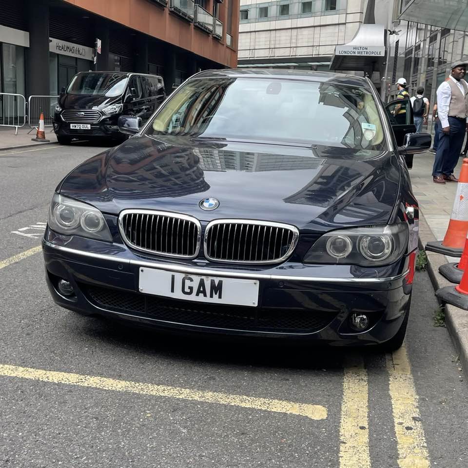 Embassy Diplomatic Flag UK Number Plate of Gambia - 1 GAM