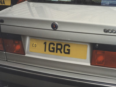 Embassy Diplomatic Flag UK Number Plate of Georgia - 1 GRG