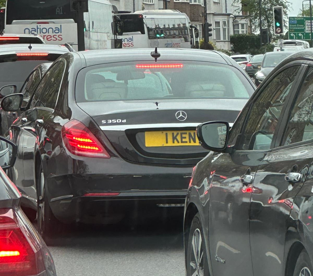 Embassy Diplomatic Flag UK Number Plate of Kenya - 1 KEN