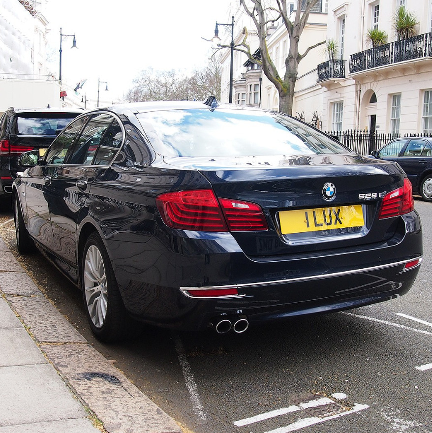 Embassy Diplomatic Flag UK Number Plate of Luxembourg - 1 LUX