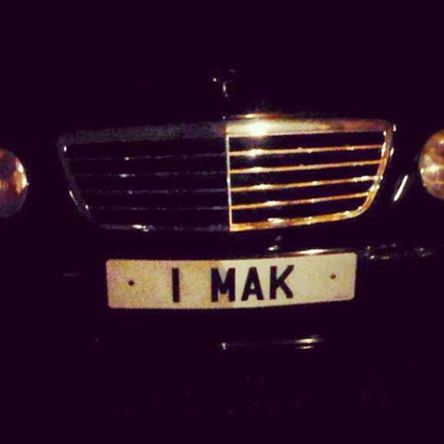 Embassy Diplomatic Flag UK Number Plate of North Macedonia - 1 MAK