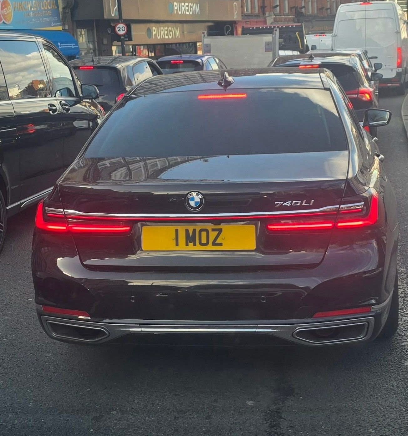 Embassy Diplomatic Flag UK Number Plate of Mozambique - 1 MOZ