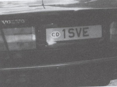Embassy Diplomatic Flag UK Number Plate of Sweden - 1 SVE