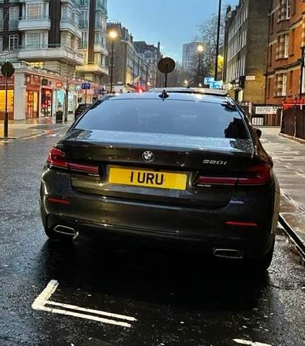 Embassy Diplomatic Flag UK Number Plate of Uruguay - 1 URU
