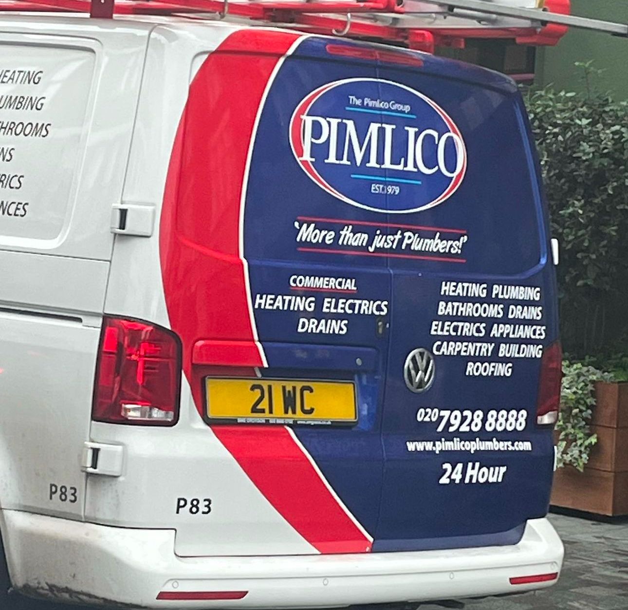 Pimlico Plumbers Number Plate 21 WC