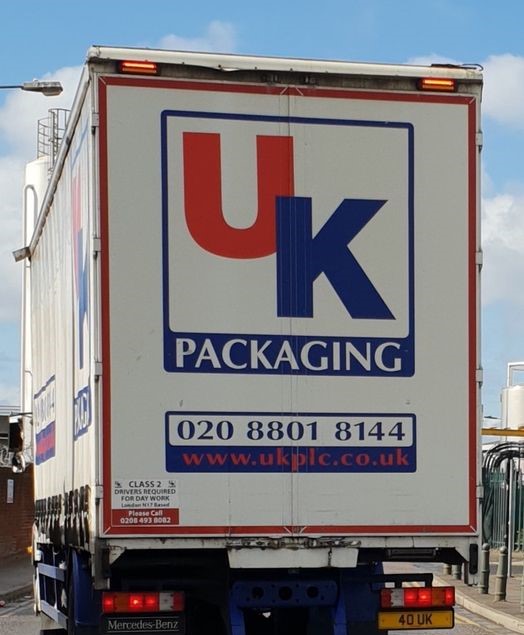 Number Plate UK Packaging PLC 40 UK