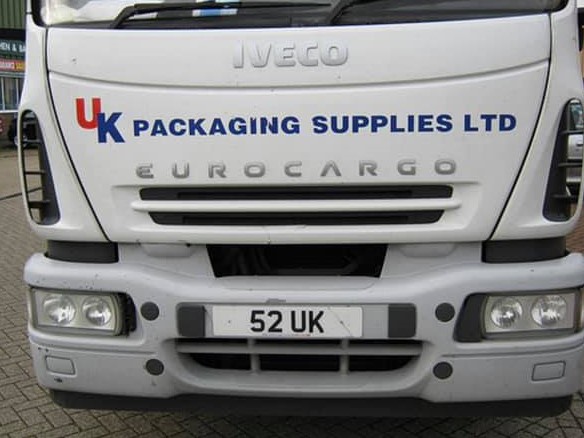 Number Plate UK Packaging PLC 52 UK