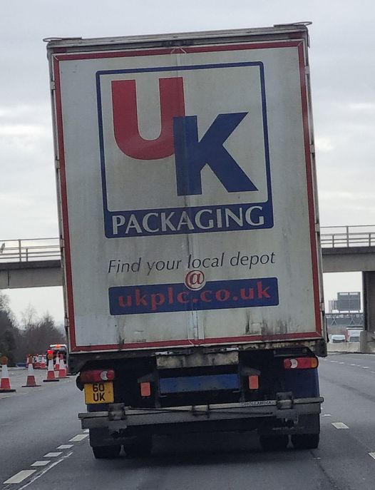 Number Plate UK Packaging PLC 60 UK