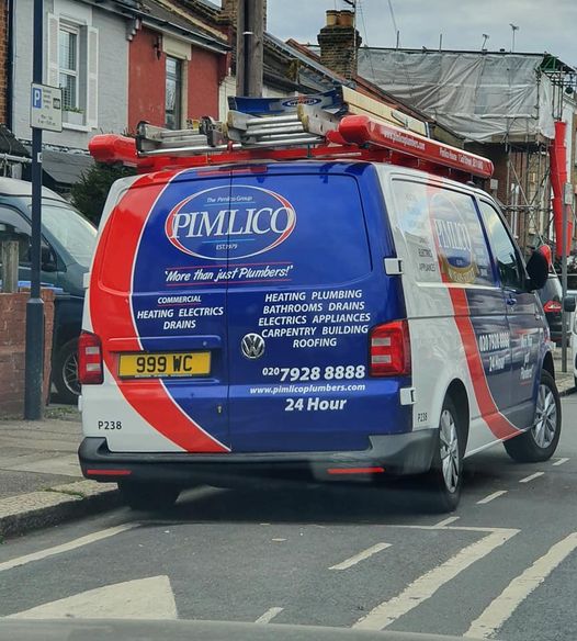 Pimlico Plumbers Number Plate 999 WC