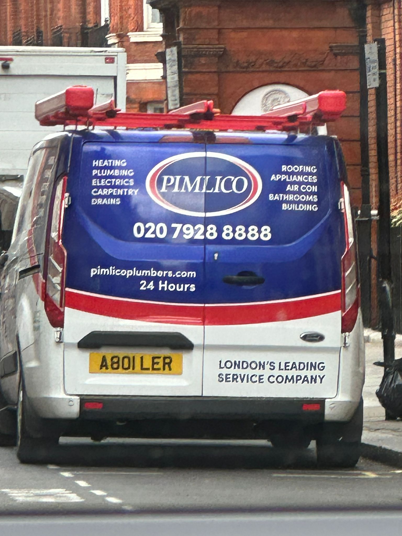 Pimlico Plumbers Number Plate A801 LER