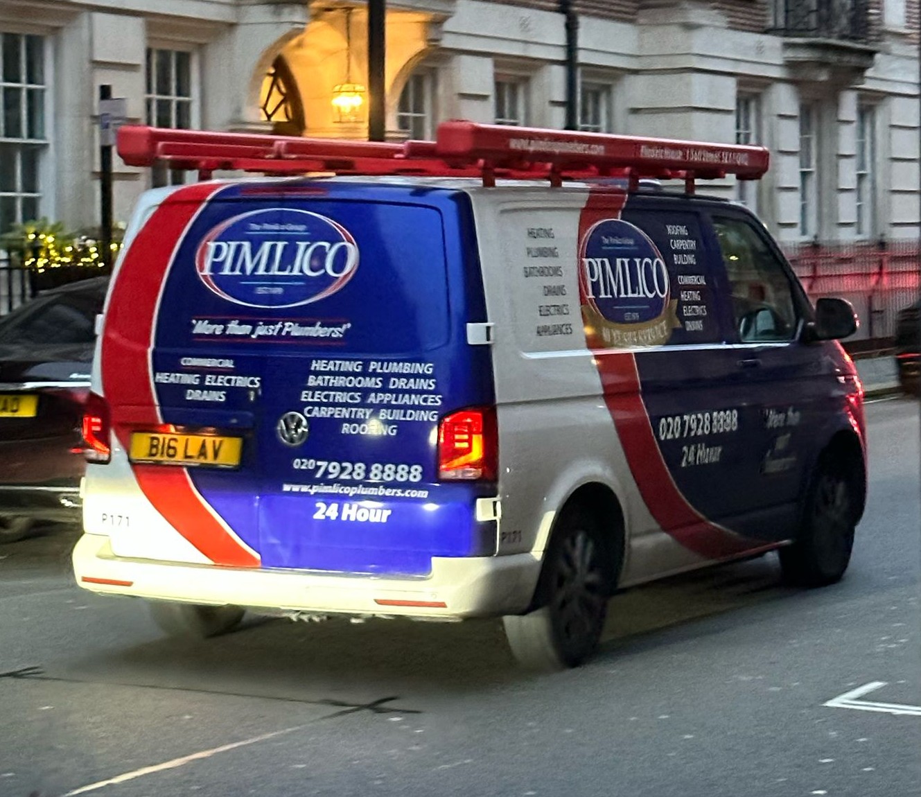 Pimlico Plumbers Number Plate B16 LAV