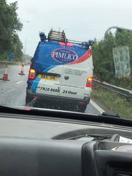 Pimlico Plumbers Number Plate BAS 11N