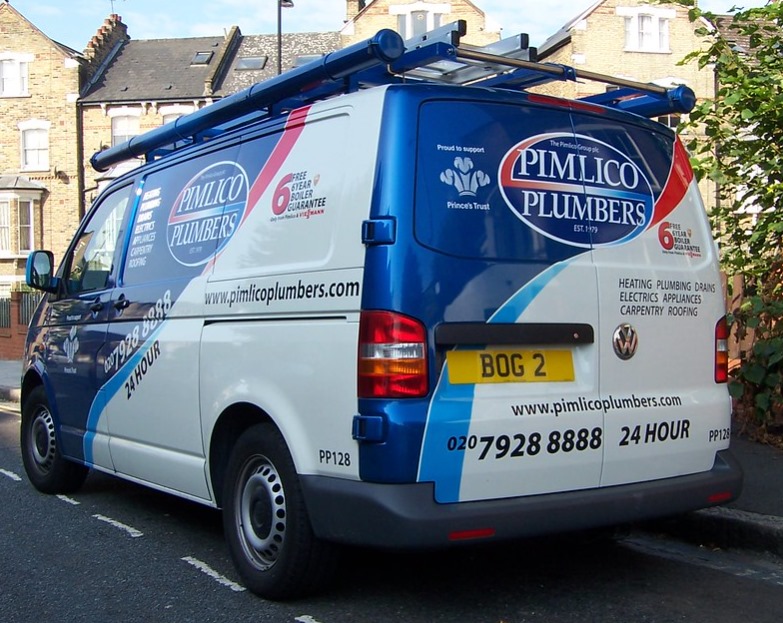 Pimlico Plumbers Number Plate BOG 2