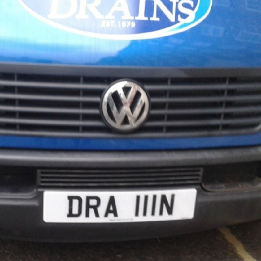 Pimlico Plumbers Number Plate DRA 111N