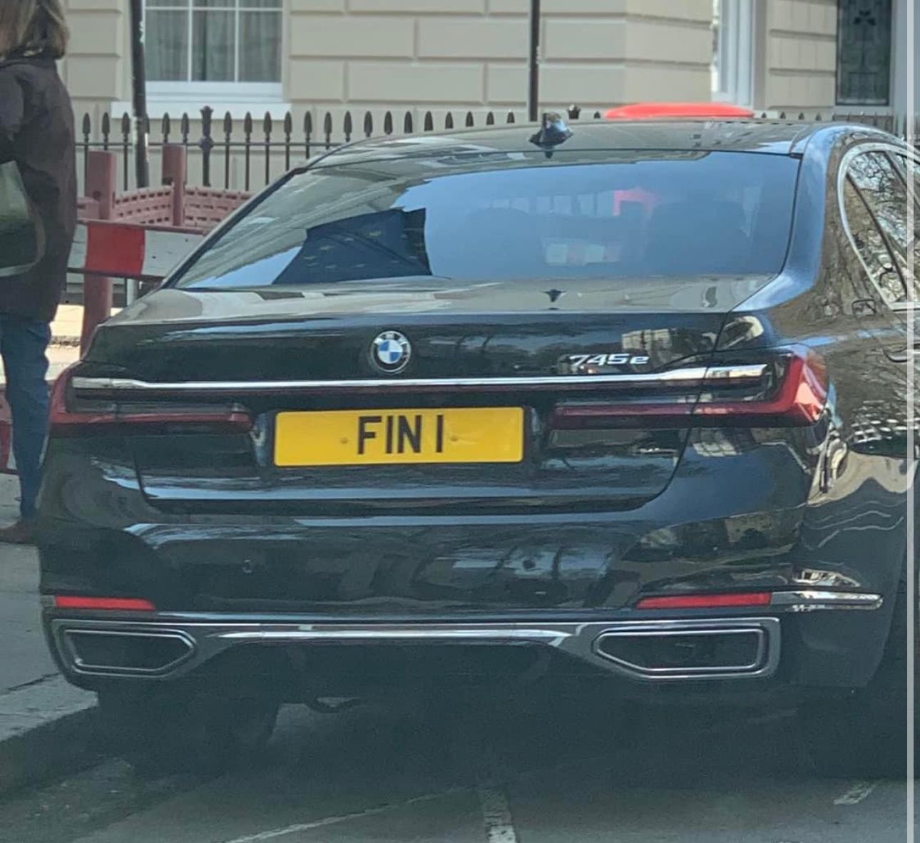 Embassy Diplomatic Flag UK Number Plate of Finland - FIN 1