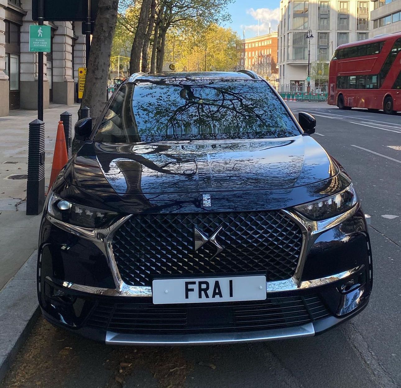 Embassy Diplomatic Flag UK Number Plate of France - FRA 1
