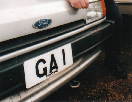 UK Number Plate GA 1