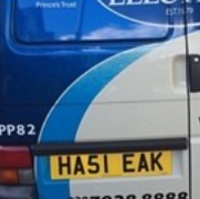 Pimlico Plumbers Number Plate HA51 EAK