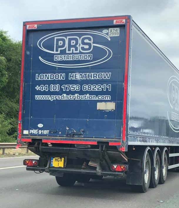 PRS Distribution Number Plate HGV 1