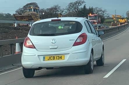 JCB Number Plate JCB 134