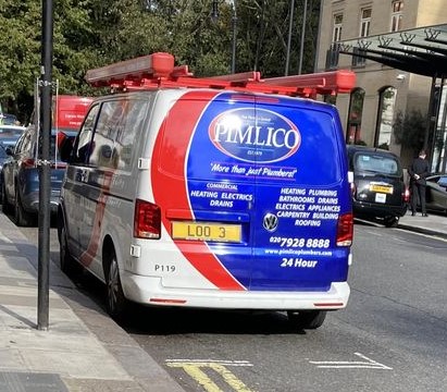 Pimlico Plumbers Number Plate LOO 3