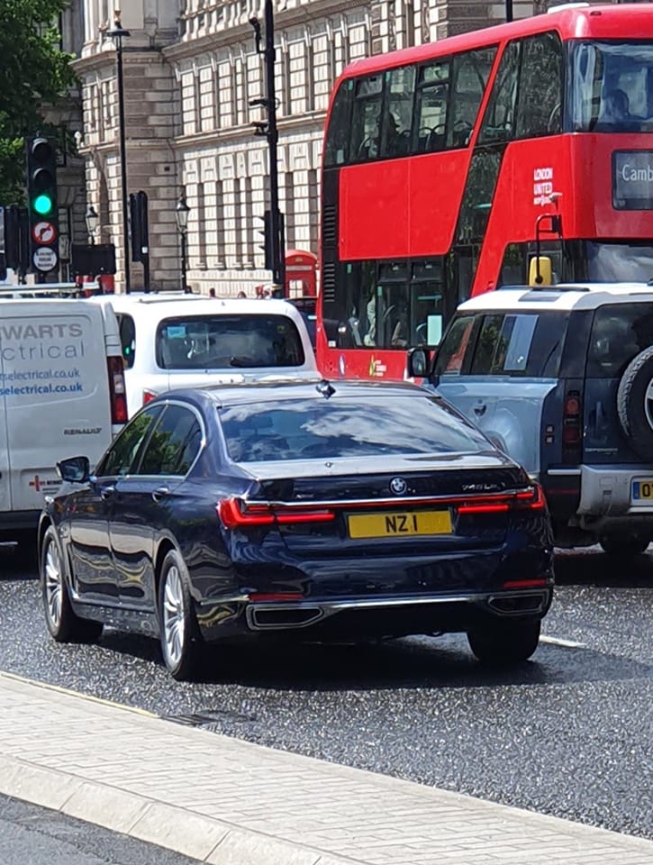 Embassy Diplomatic Flag UK Number Plate of New Zealand - NZ 1