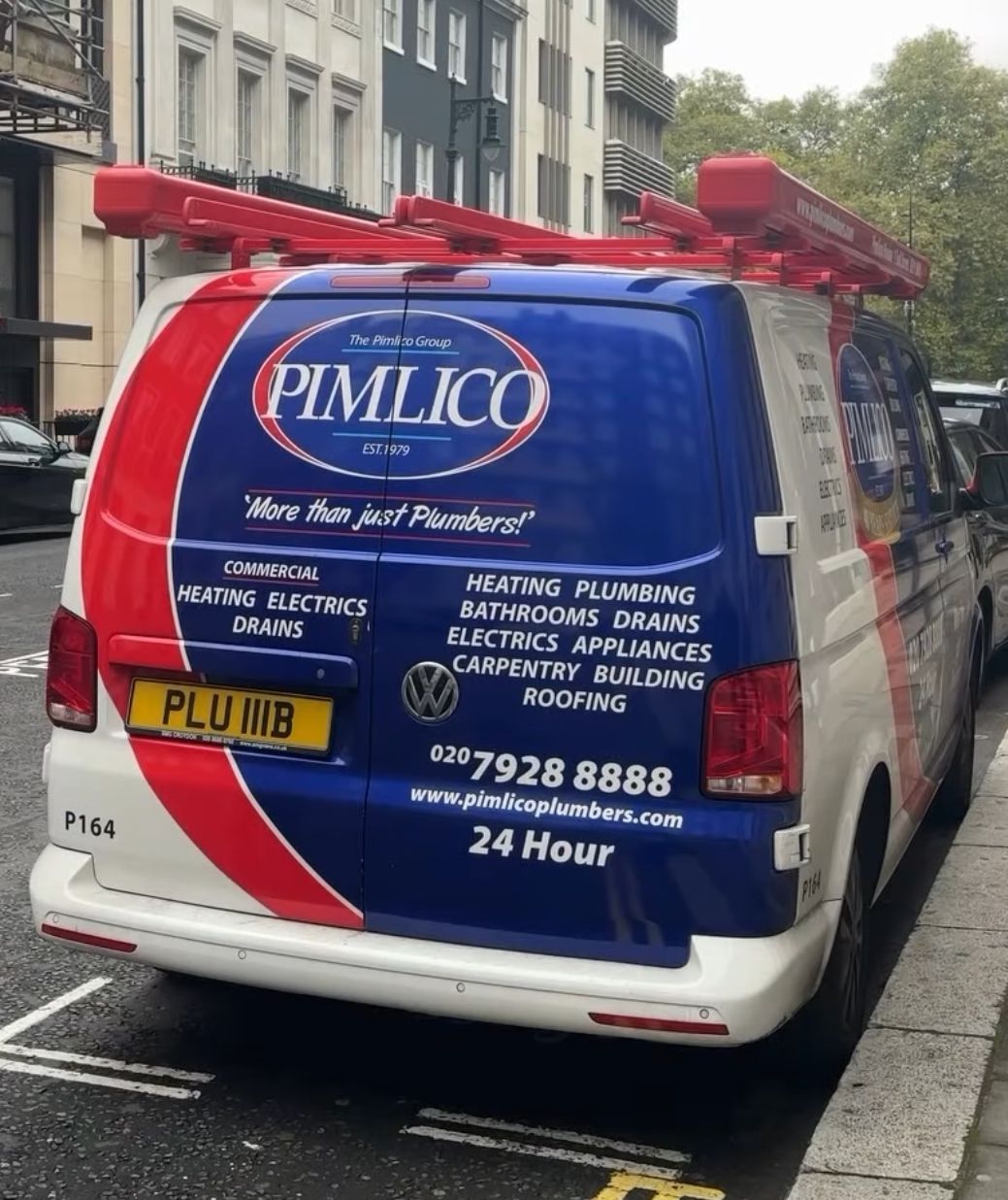 Pimlico Plumbers Number Plate PLU 111B