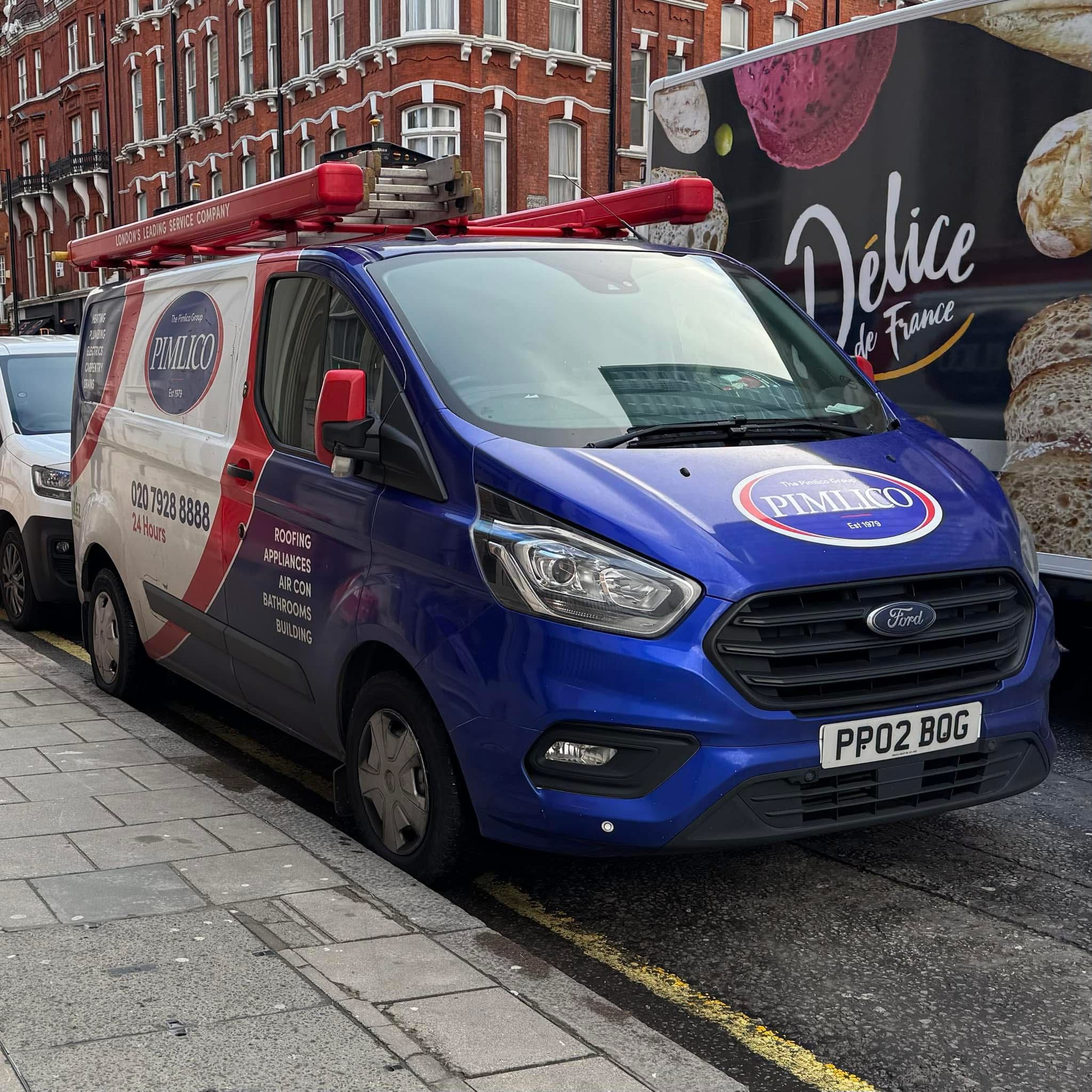 Pimlico Plumbers Number Plate PP02 BOG