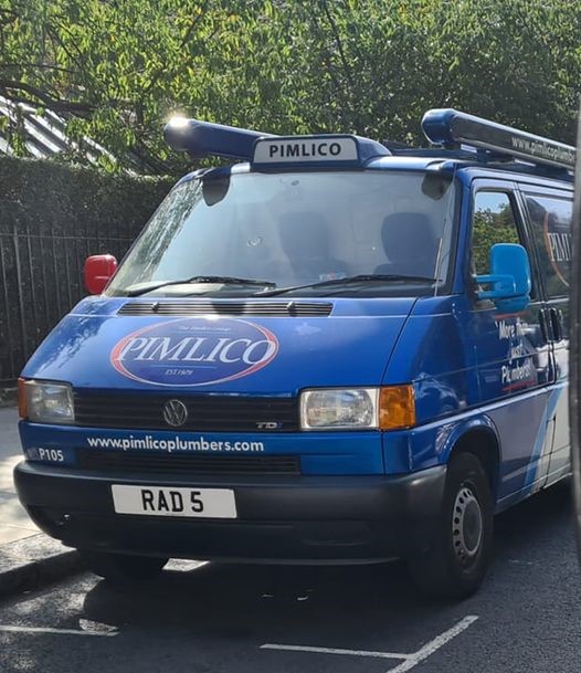 Pimlico Plumbers Number Plate RAD 5