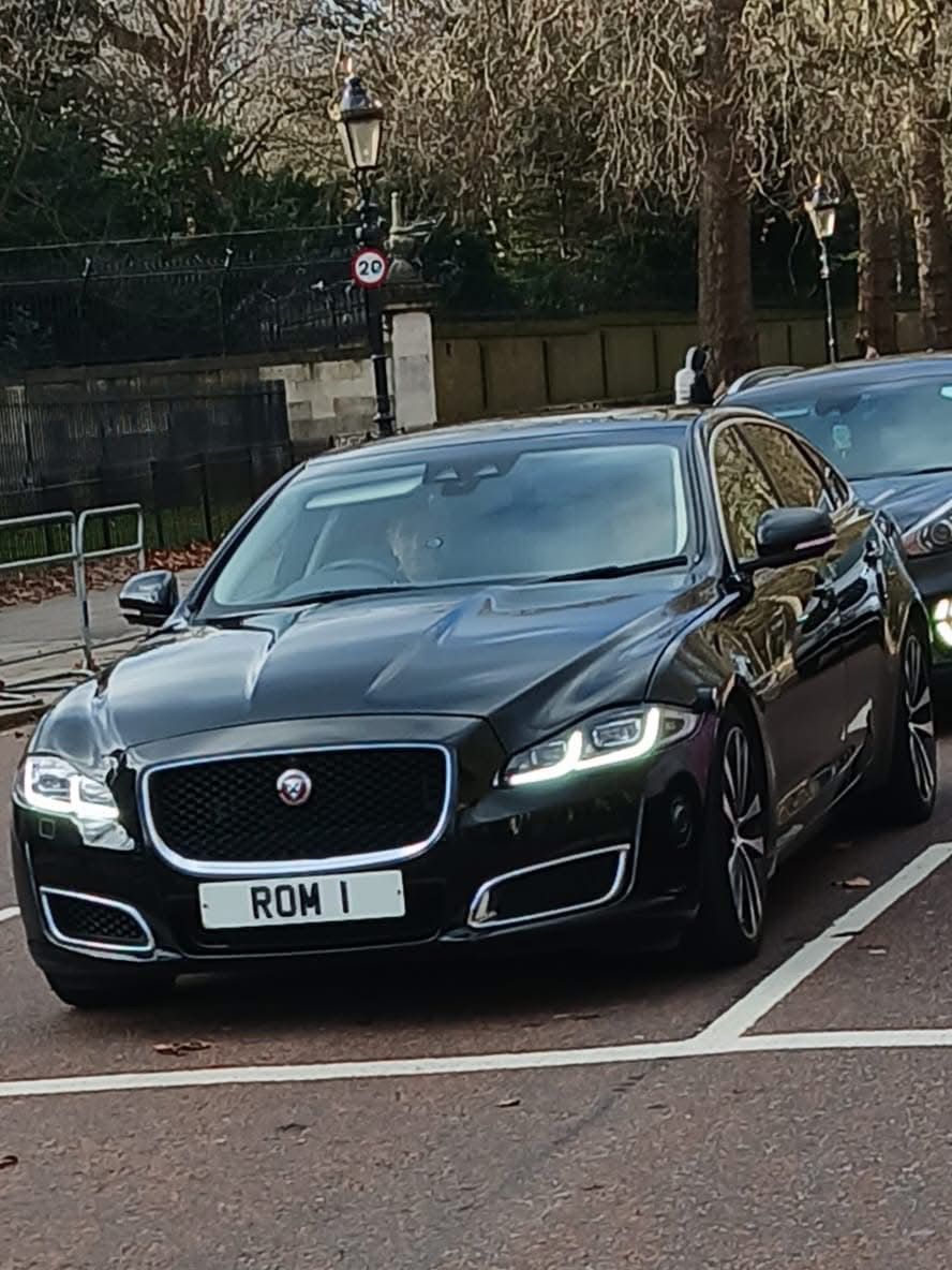 Embassy Diplomatic Flag UK Number Plate of Romania - ROM 1