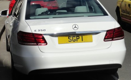Embassy Diplomatic Flag UK Number Plate of Singapore - SGP 1