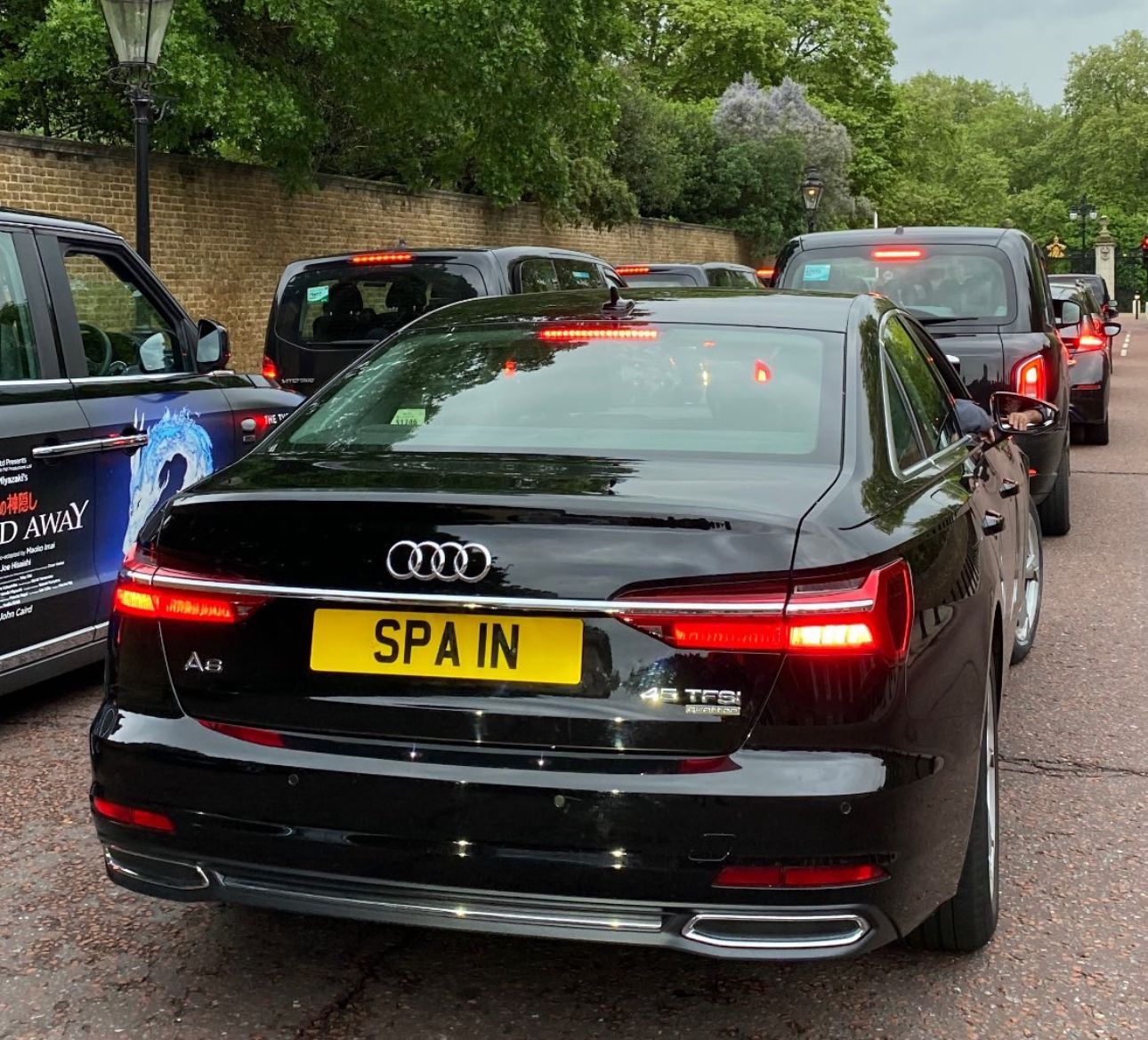 Embassy Diplomatic Flag UK Number Plate of Spain - SPA 1N