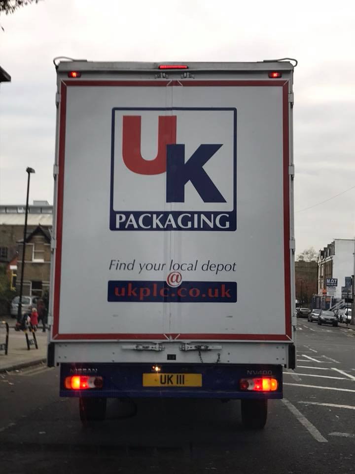 Number Plate UK Packaging PLC UK 111