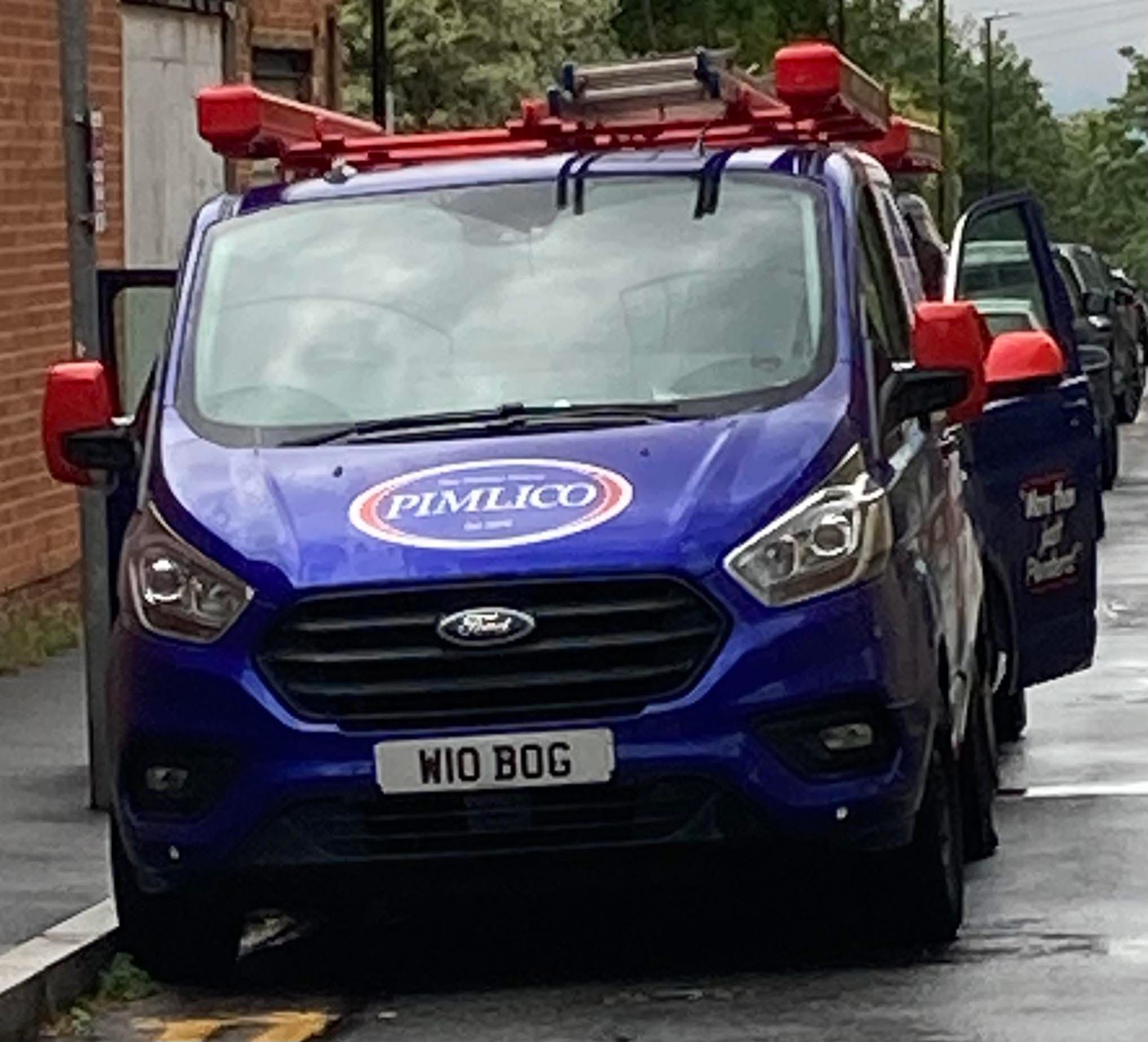 Pimlico Plumbers Number Plate W10 BOG