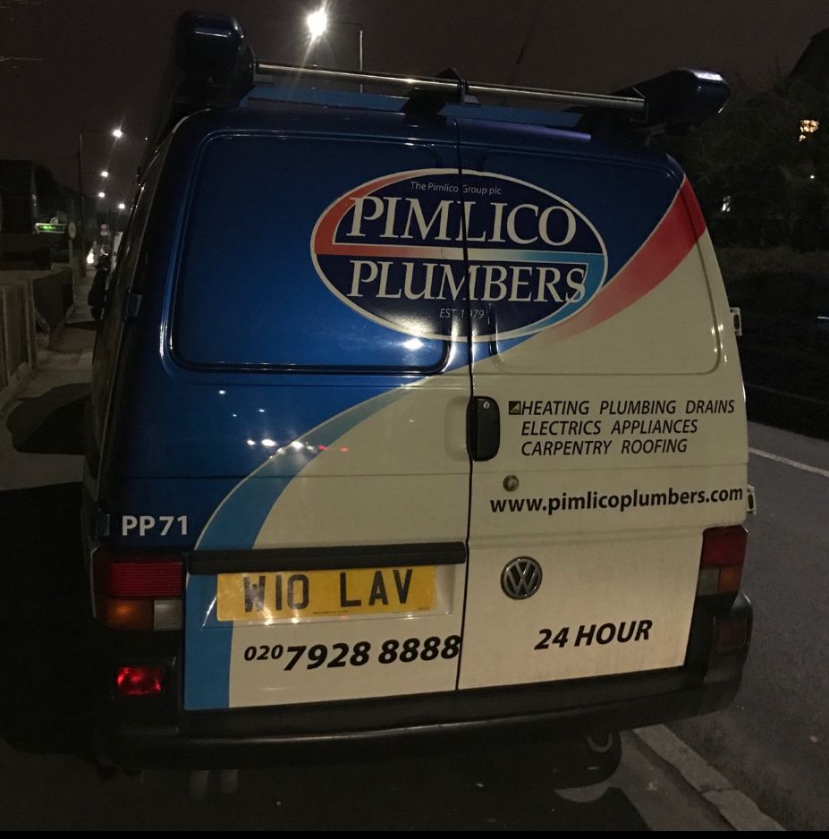 Pimlico Plumbers Number Plate W10 LAV