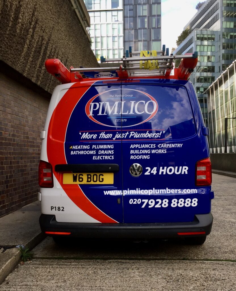 Pimlico Plumbers Number Plate W6 BOG