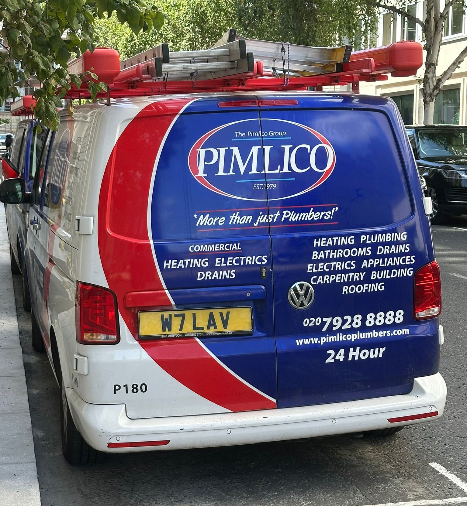 Pimlico Plumbers Number Plate W7 LAV