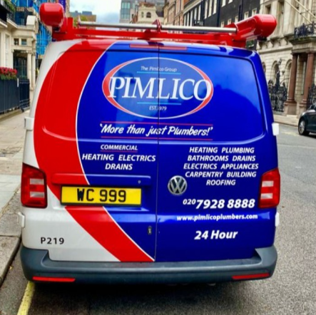 Pimlico Plumbers Number Plate WC 999