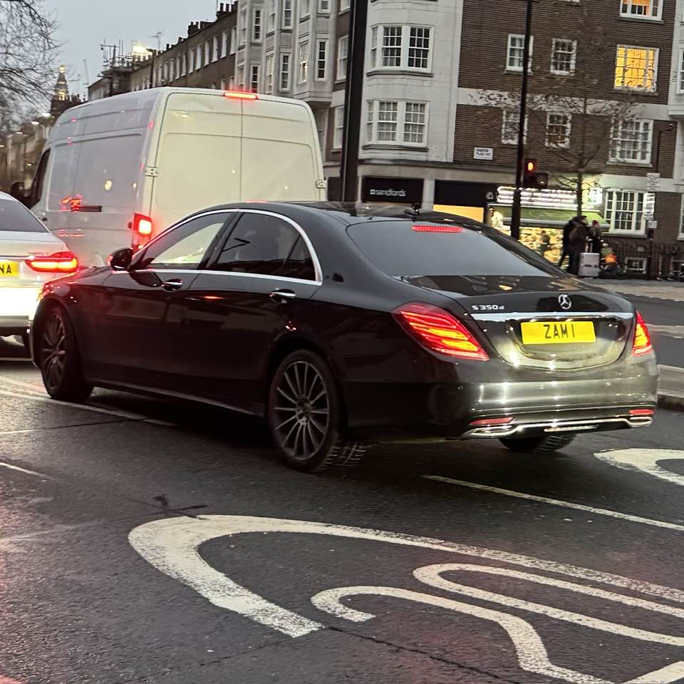Embassy Diplomatic Flag UK Number Plate of Zambia - ZAM 1